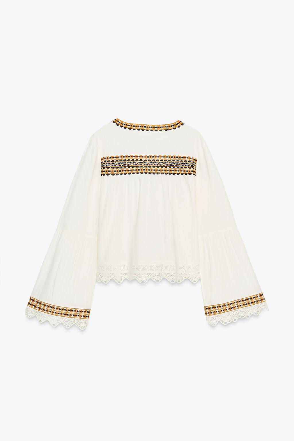 ZW COLLECTION EMBROIDERED SHIRT - Zara фото 8