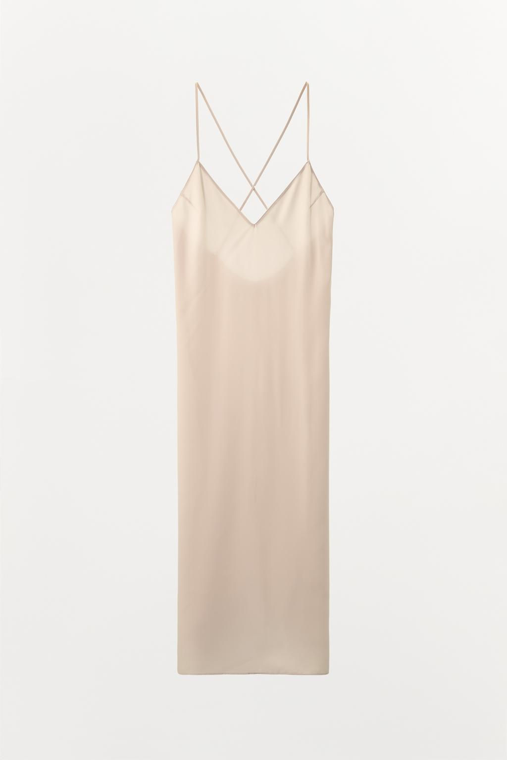 LONG SLIP DRESS WITH MULTI-POSITION STRAPS - Zara фото 13