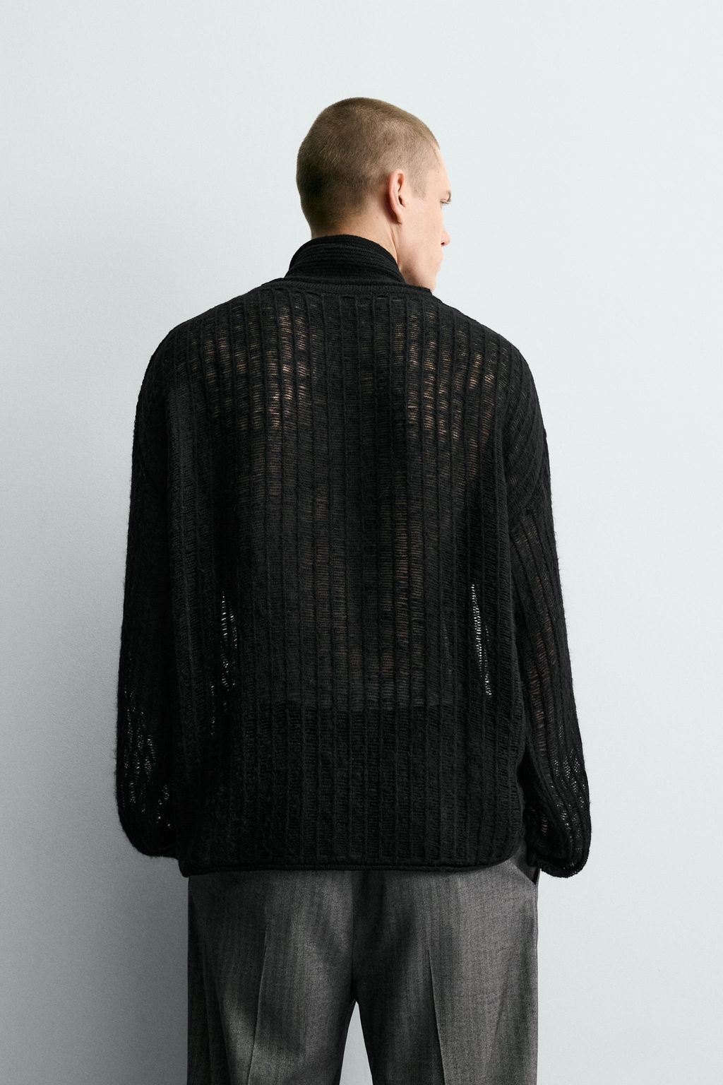 TEXTURED MESH JUMPER - Zara фото 3