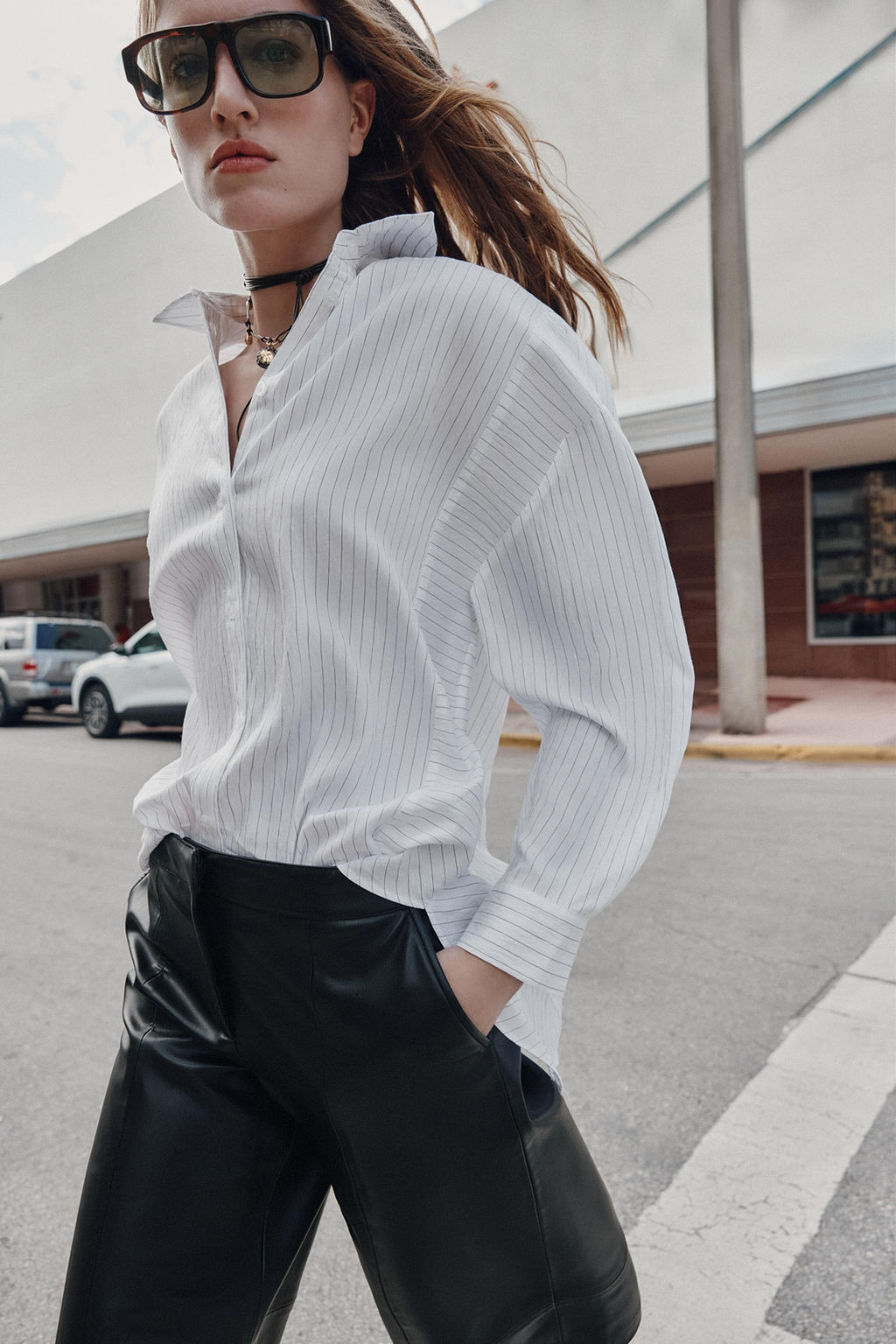 STRIPED OVERSIZE SHIRT - Zara фото 15