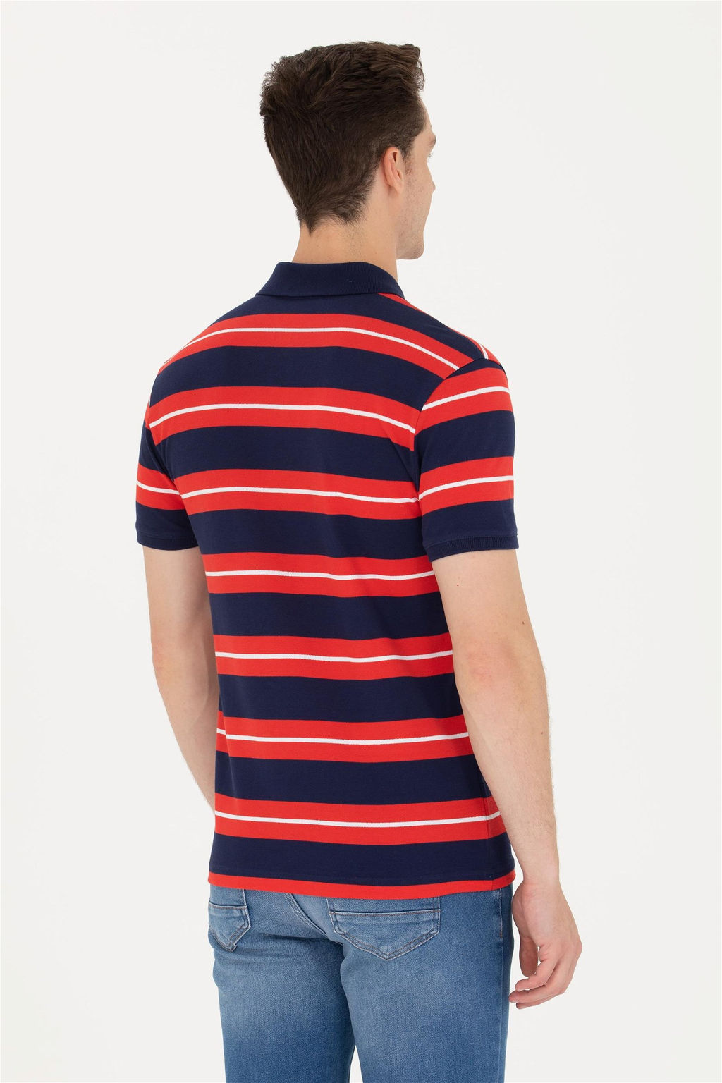 U. S. Polo Assn Мужская темно-синяя футболка с воротником-поло - U.s. polo assn фото 12