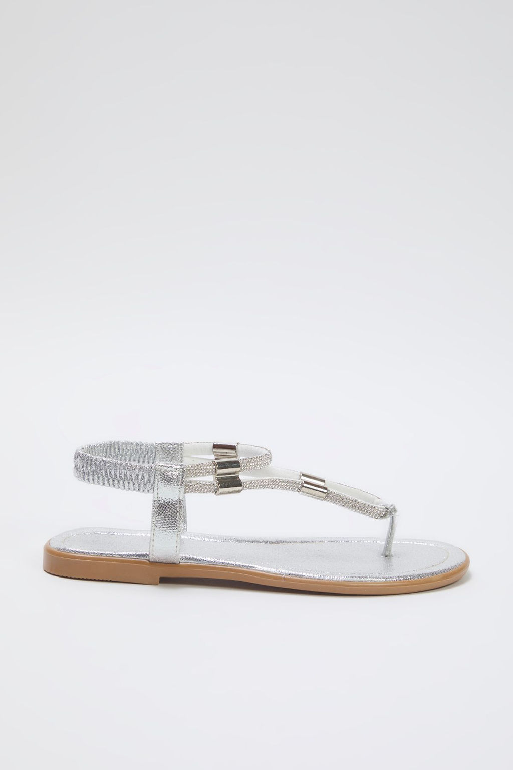 Trendyol Shoes Gumus Tasl? Parmak Aras? Bilegi Lastikli Kad?n Sandalet TAKSS25SD00004 - Trendyolmilla фото 6