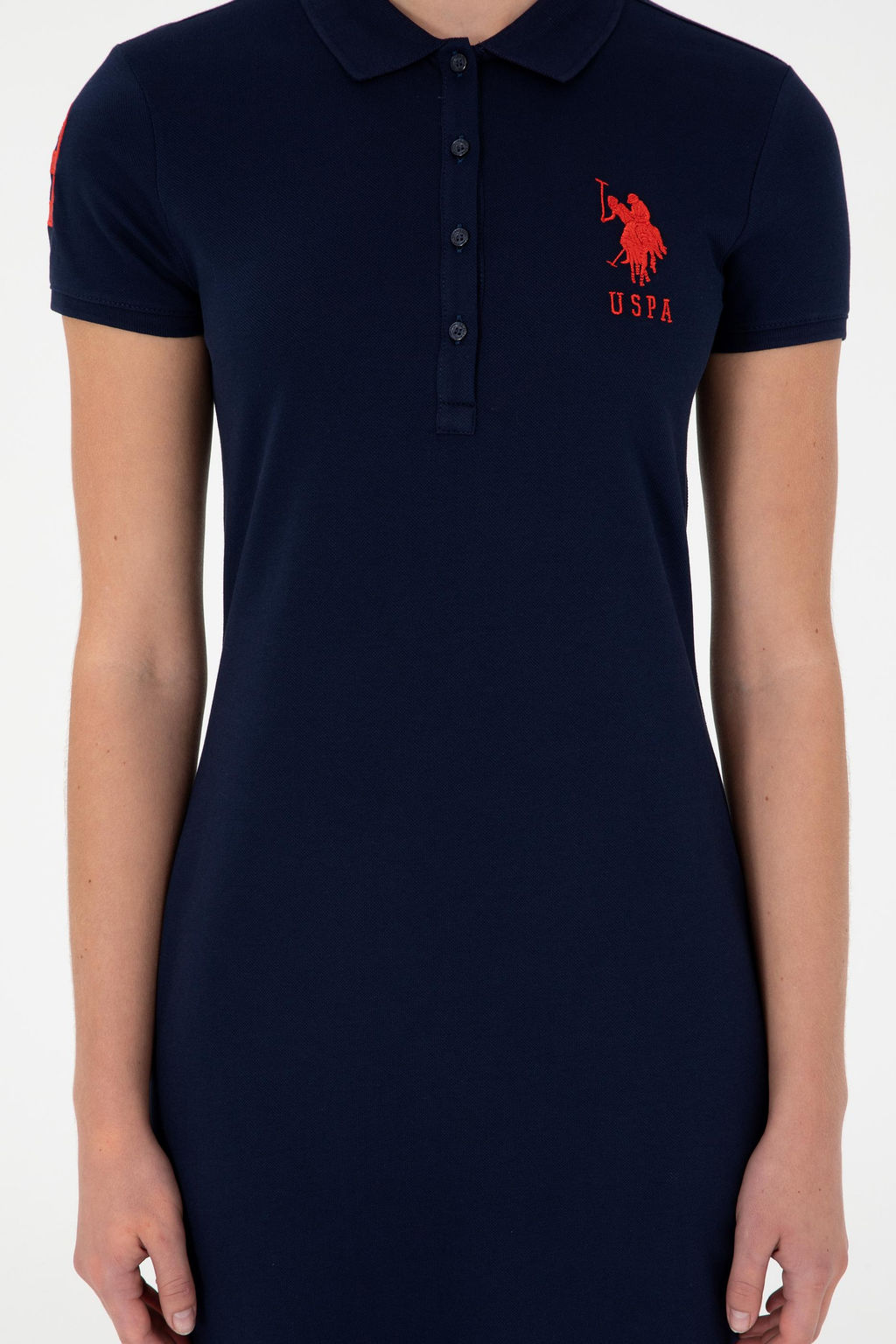 Женское темно-синее трикотажное платье Неожиданная скидка в корзине - U.s. polo assn фото 5