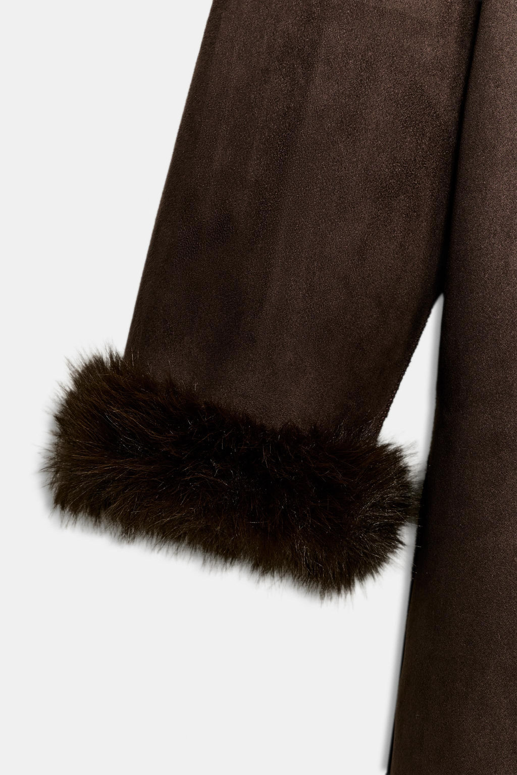 BELTED FAUX FUR COAT ZW COLLECTION - Zara фото 8