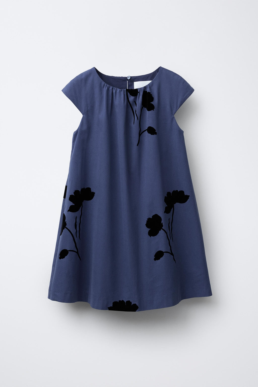FLOCKED FLORAL DRESS