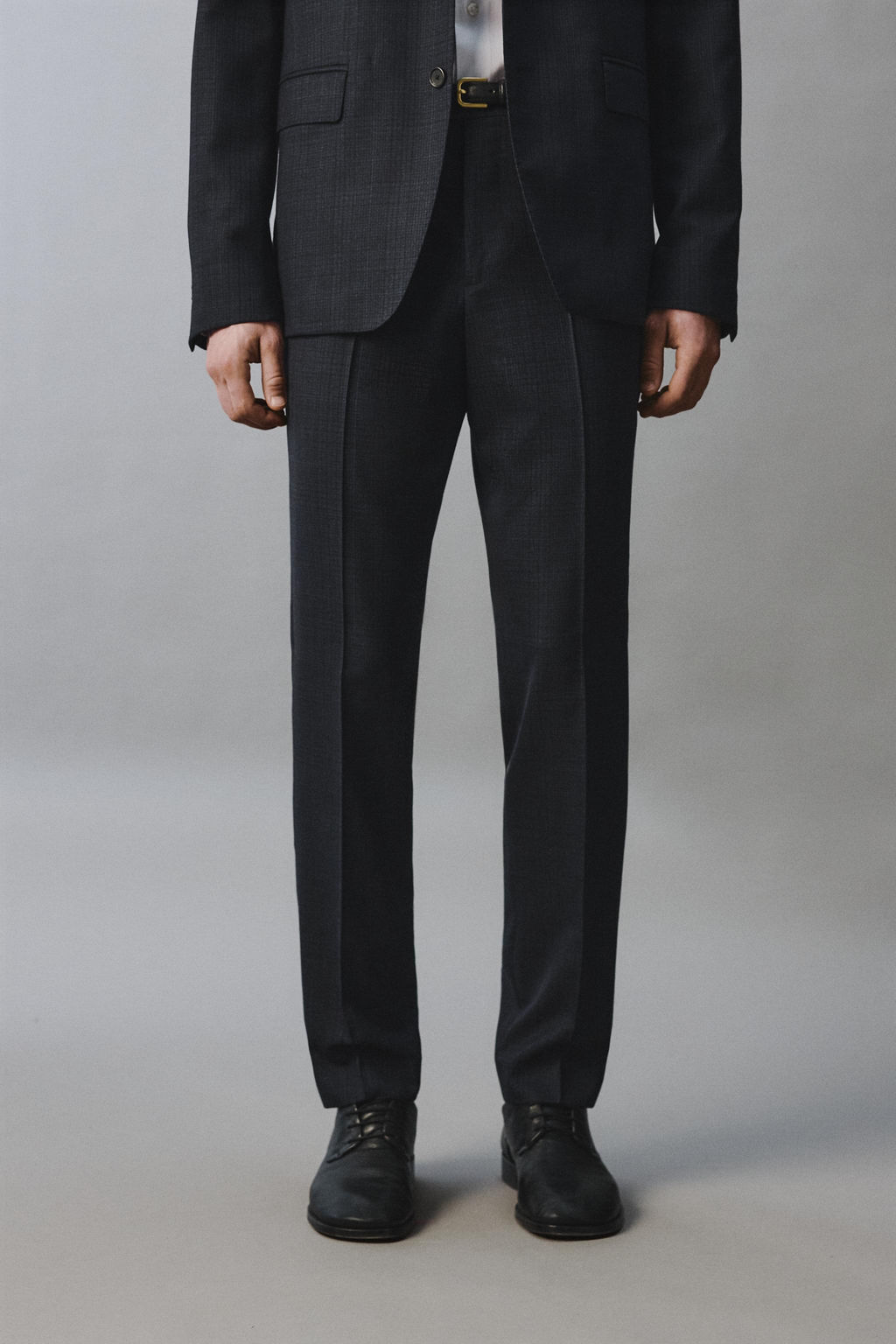 PANTAL?N TRAJE CUADROS 100% LANA / Marino - Zara фото 2