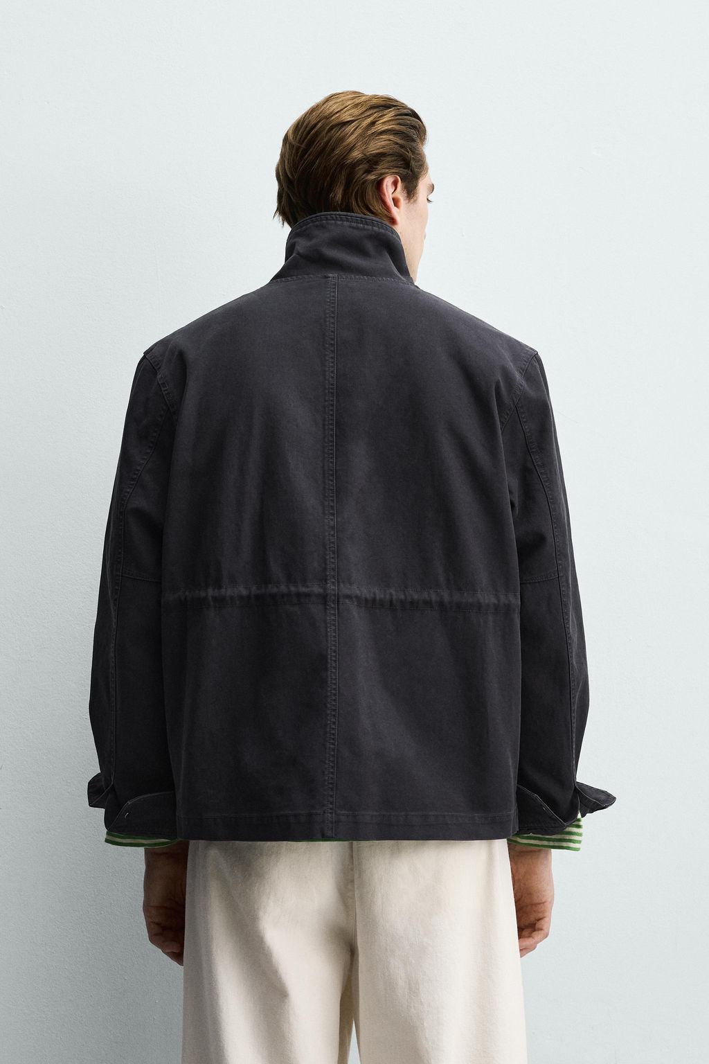 PARKA REGULAR FIT ALGOD?N / Marino oscuro - Zara фото 3