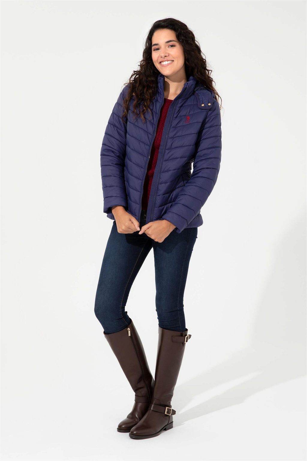 Женское темно-синее пальто Неожиданная скидка в корзине - U.s. polo assn фото 4