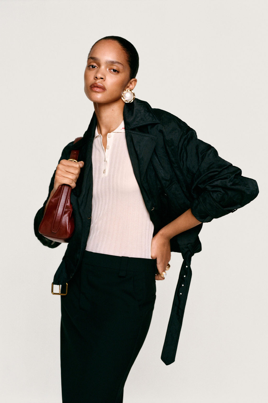 FALDA MIDI TUBO CON LANA WILLY CHAVARRIA X ZARA / Negro  фото 5