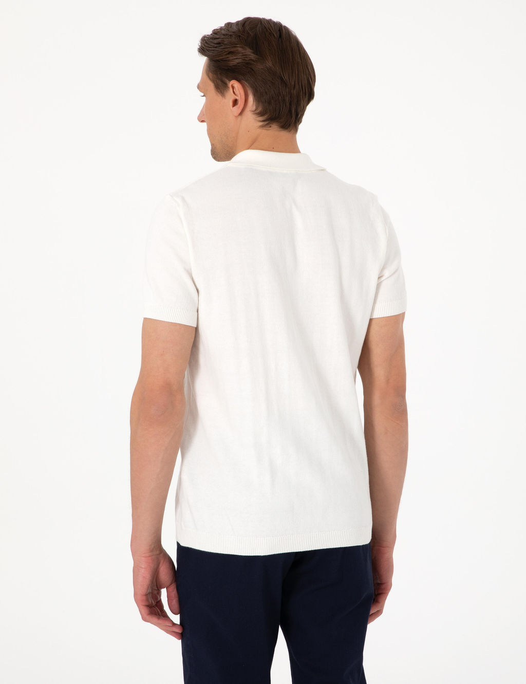 Ekru Slim Fit Polo Yaka Triko Ti__rt - Pierre cardin фото 5