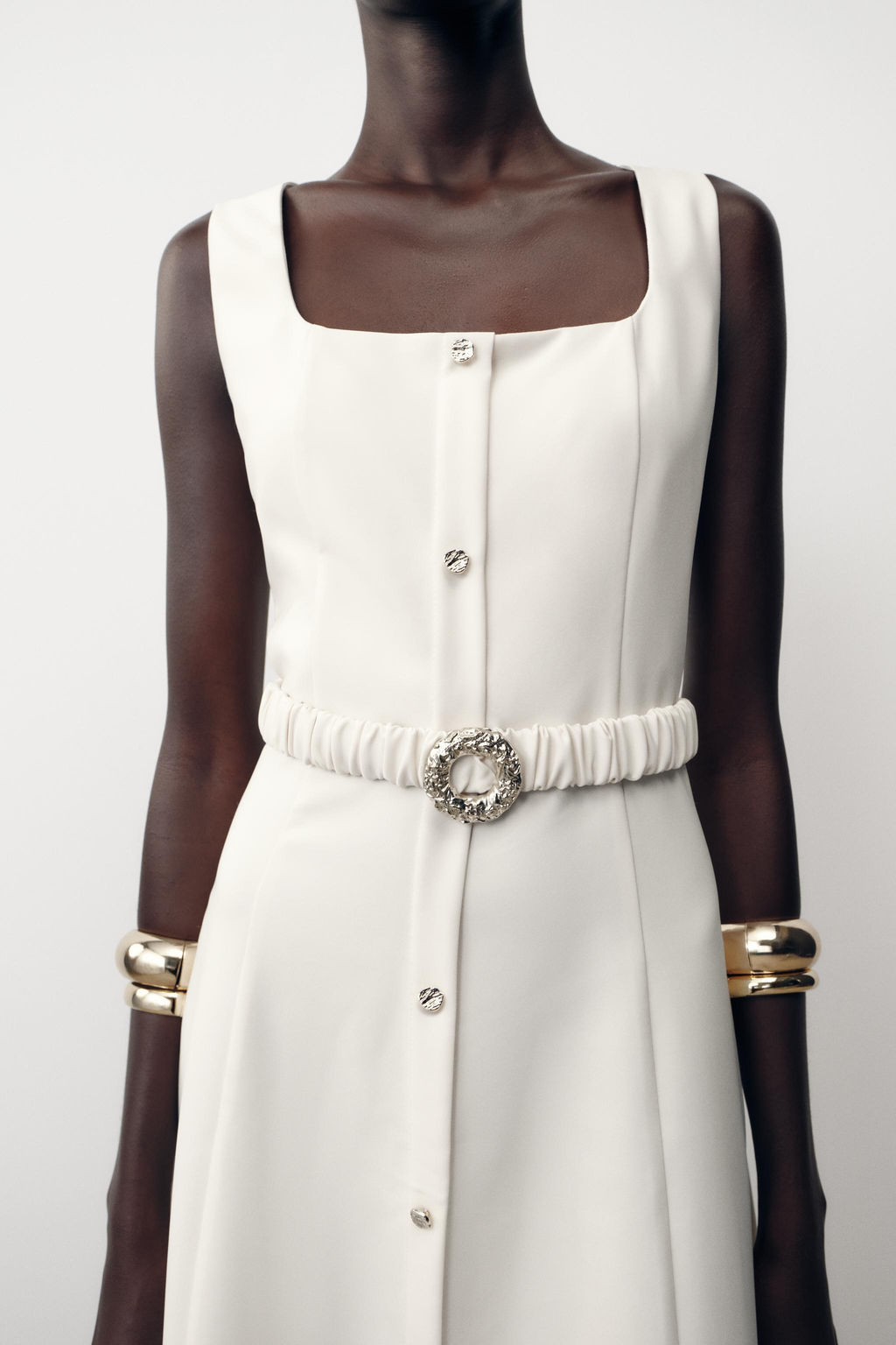 MIDI DRESS WITH BELT - Zara фото 6
