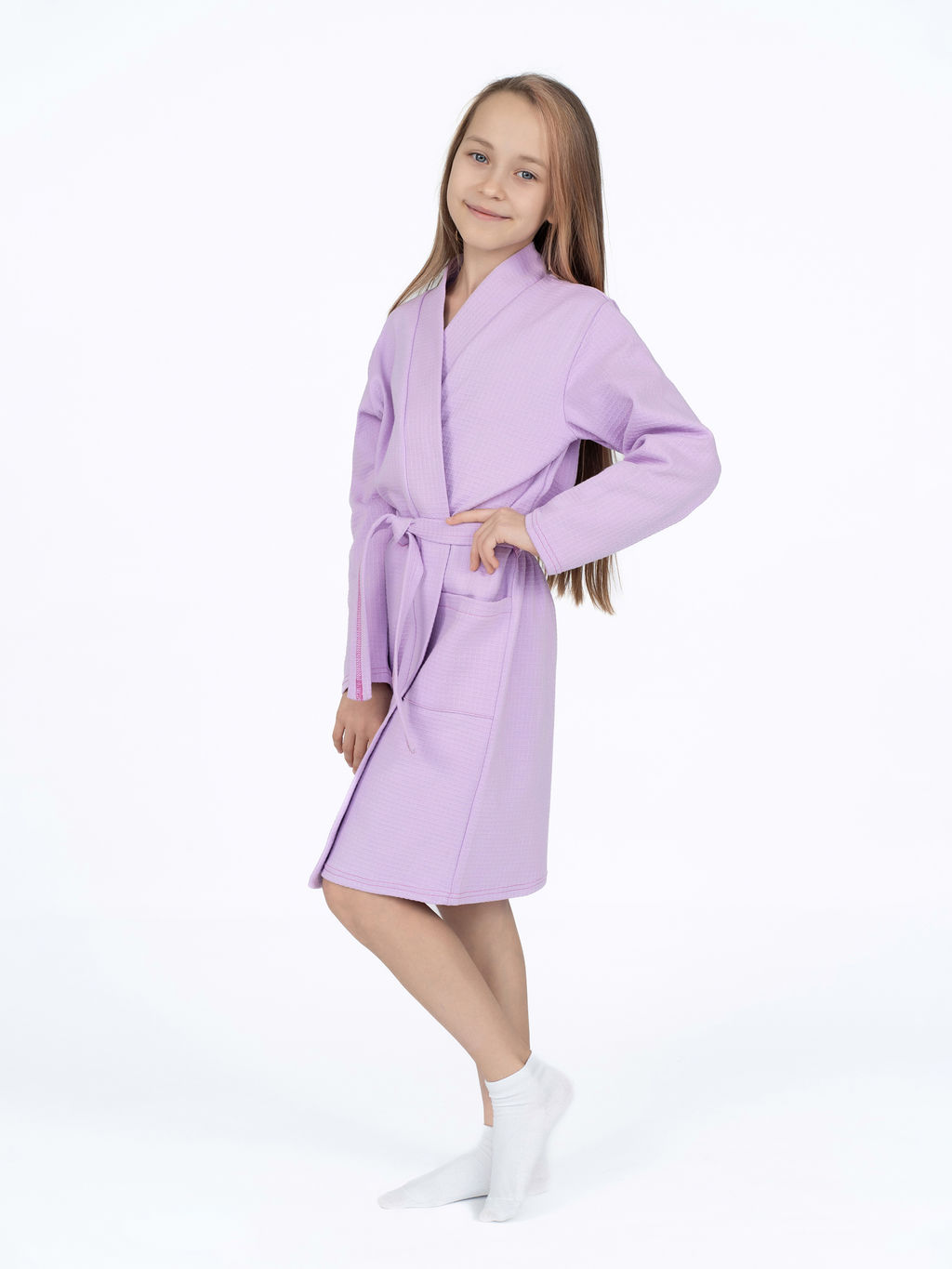 Халат детский вафельный желтый - Утенок фото 26