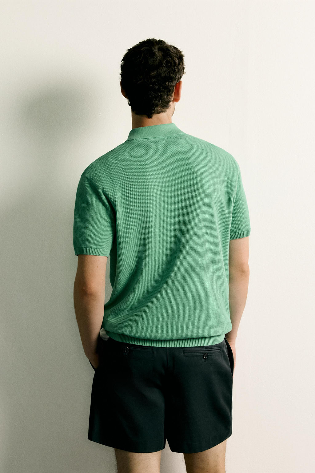 POLO PUNTO REGULAR FIT ESTRUCTURA / Verde - Zara фото 3