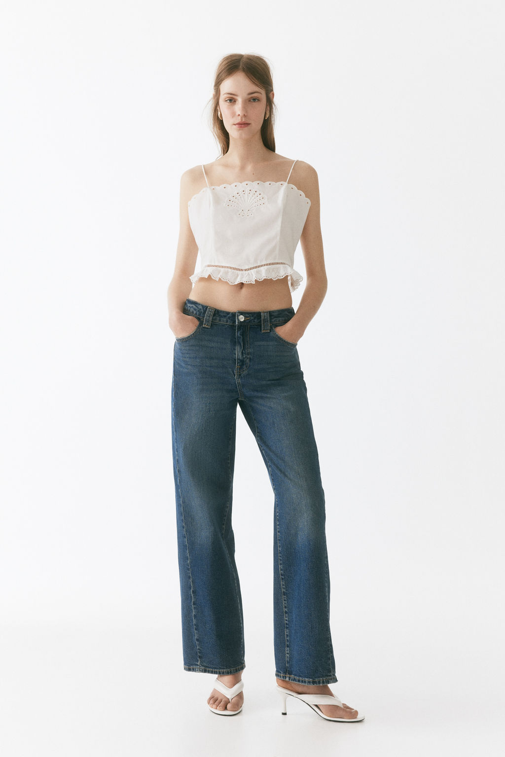 Wide High Waist Jeans - H&m фото 2