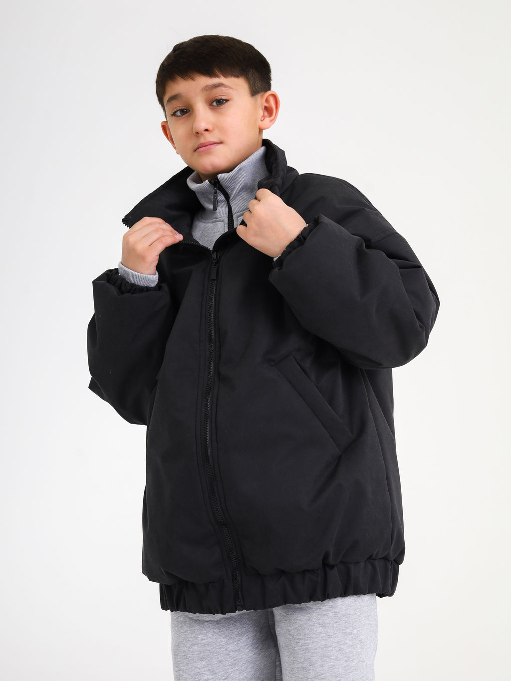 Куртка-бомбер VELUR, черная - Inzibe фото 8