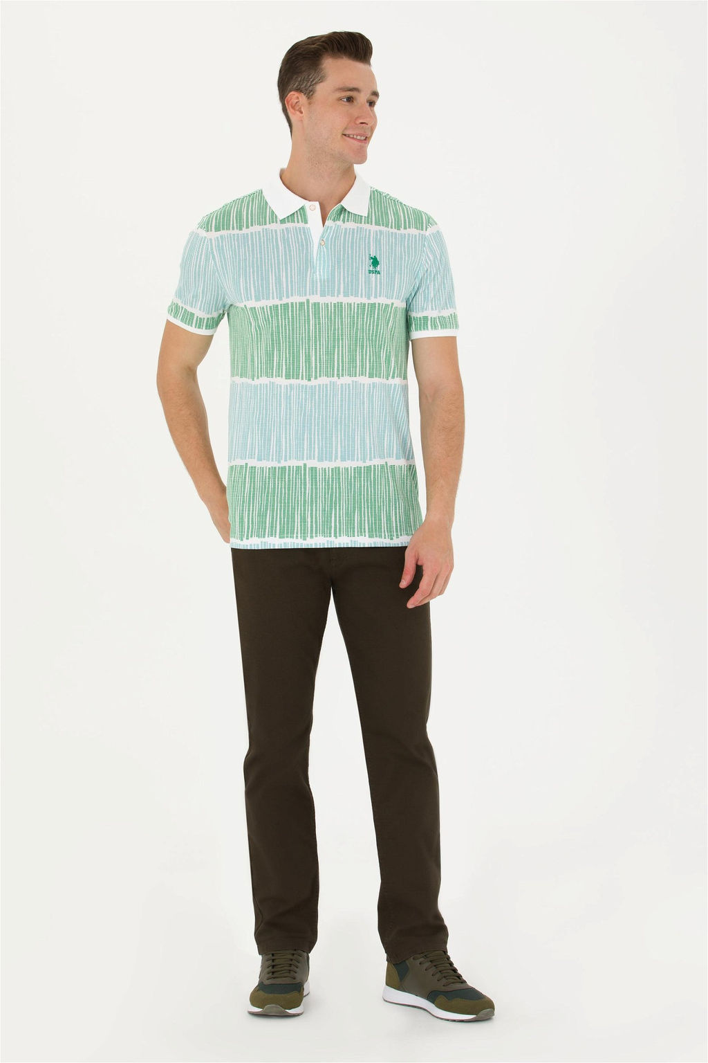 U. S. Polo Assn Мужская зеленая футболка - U.s. polo assn фото 11