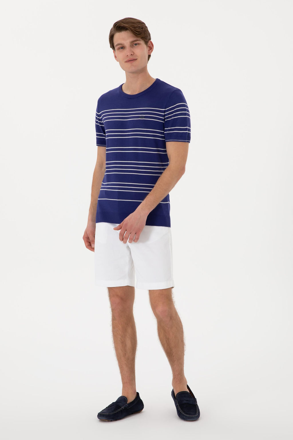 Erkek Slim Fit Bisiklet Yaka A__k Lacivert Ti__rt Sepette S_rpriz _ndirim - U.s. polo assn фото 11