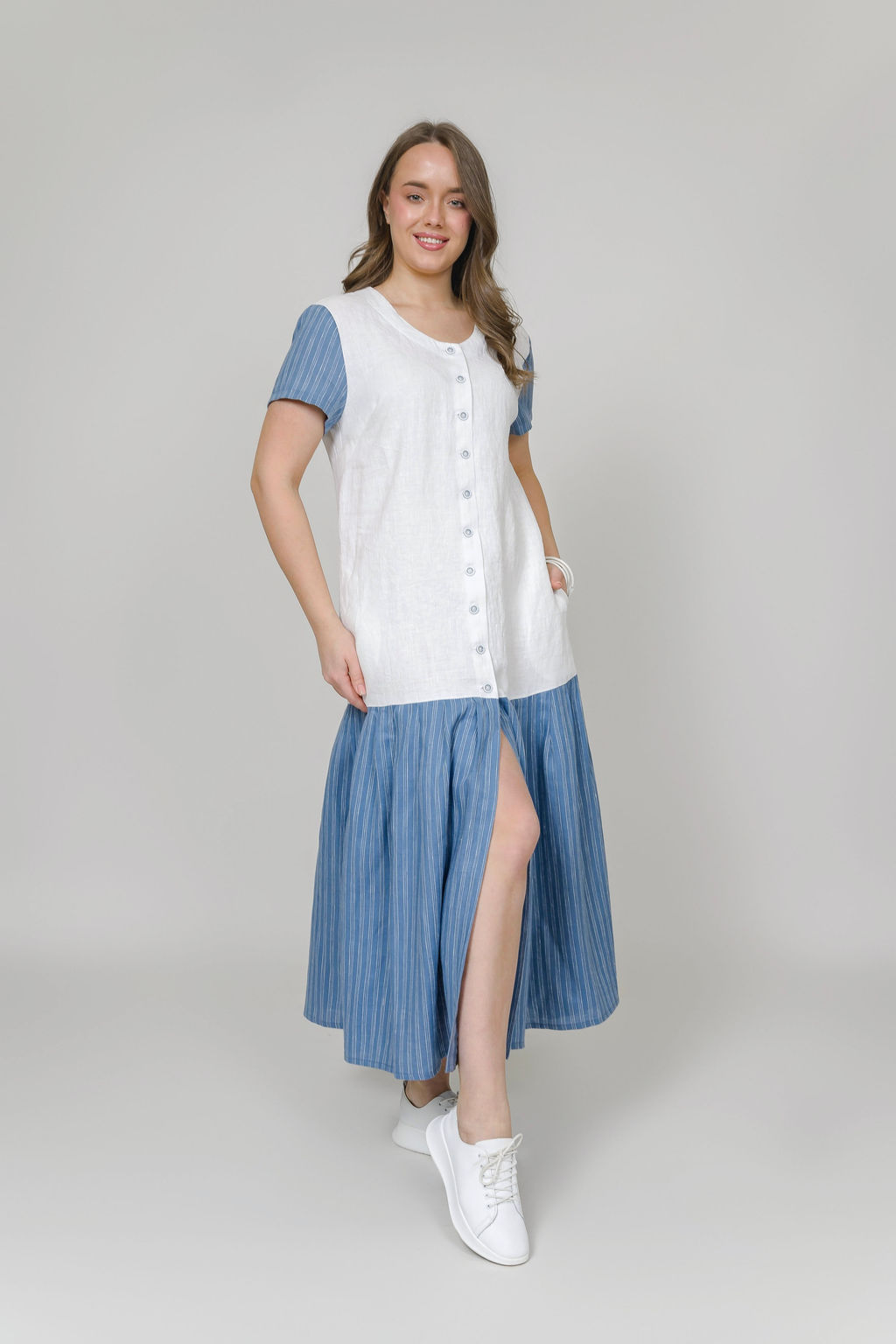 Платье  100% лен