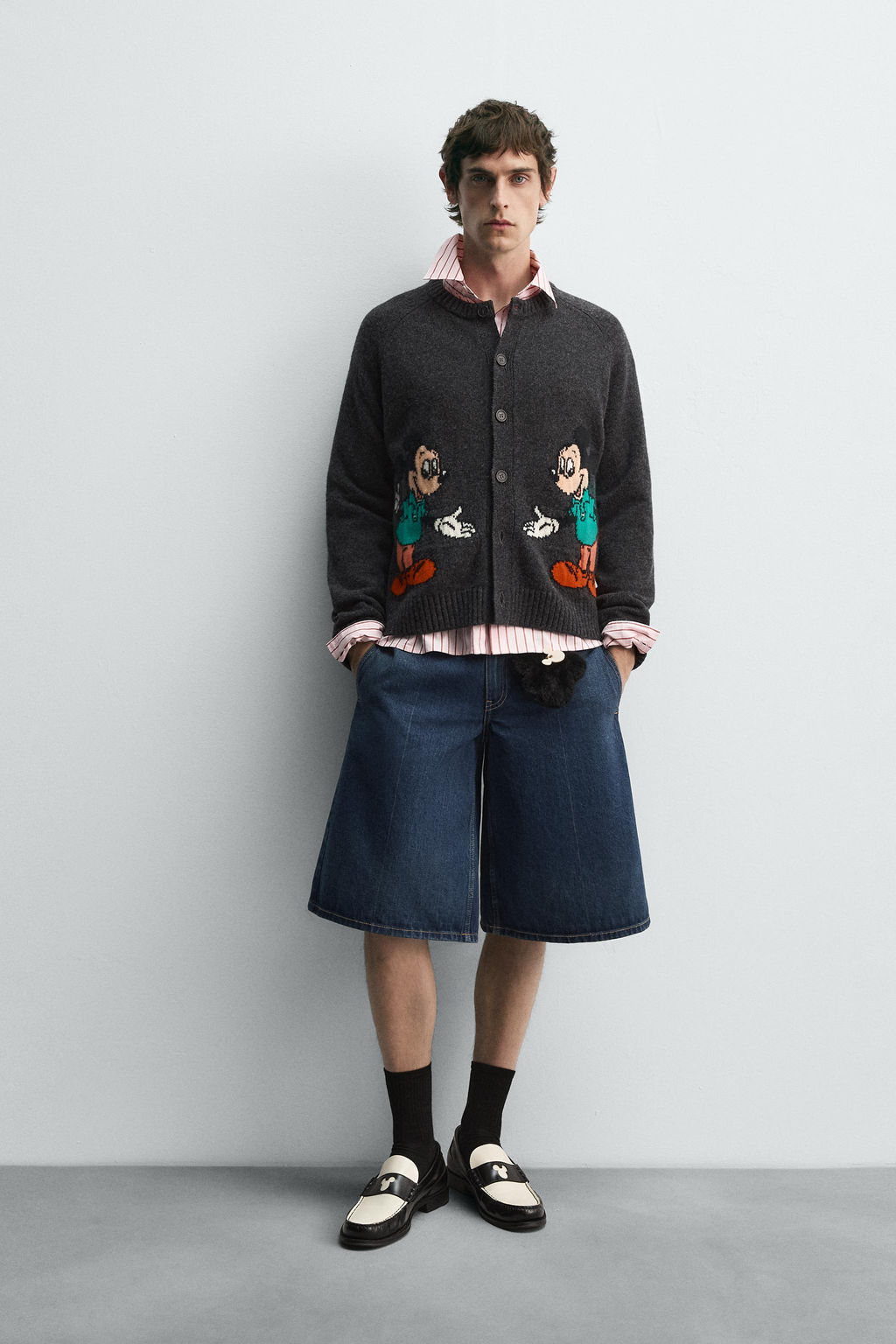 DENIM BERMUDA JORTS HARRY LAMBERT FOR ZARA X DISNEY