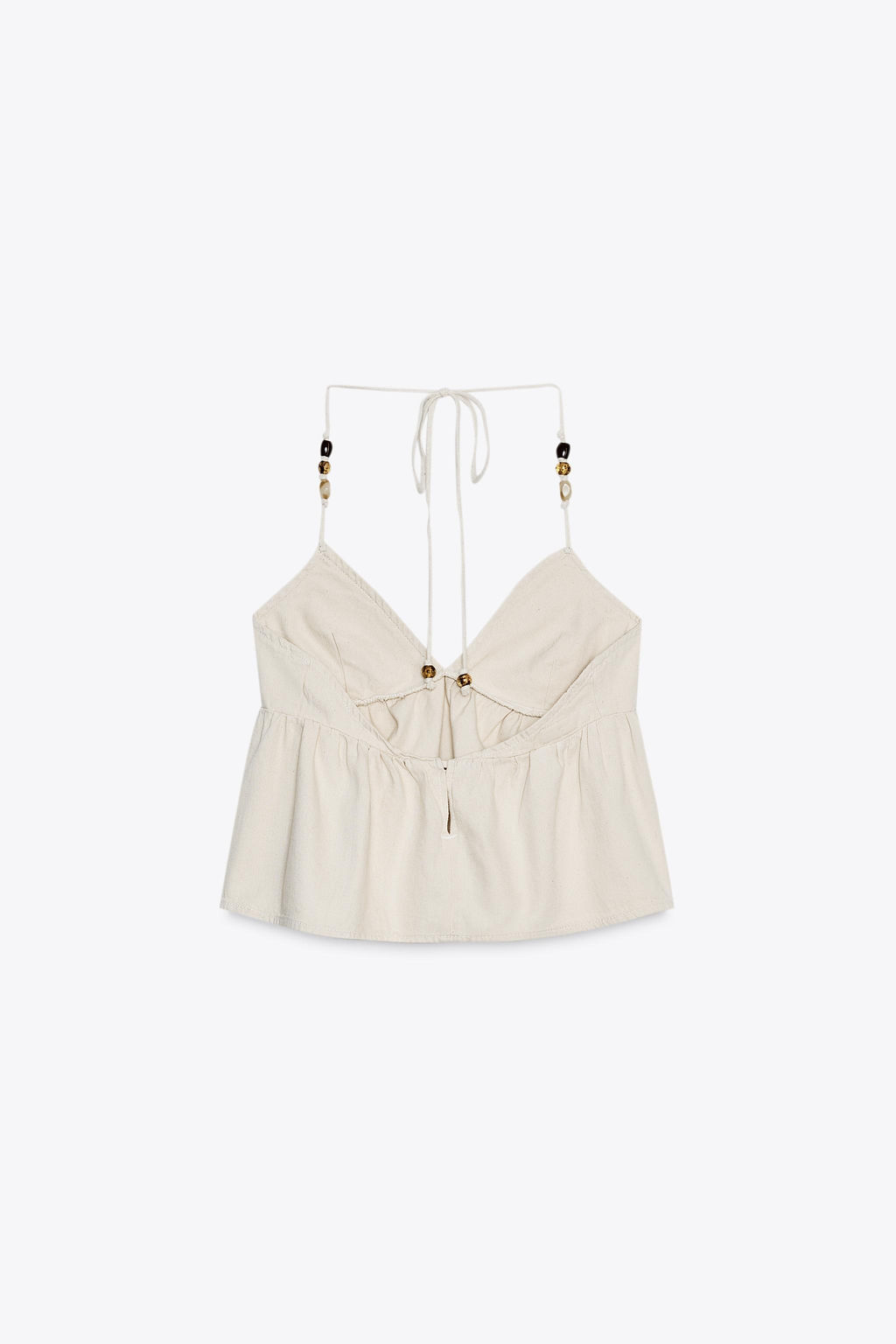 BEADED DENIM HALTER TOP - Zara фото 7