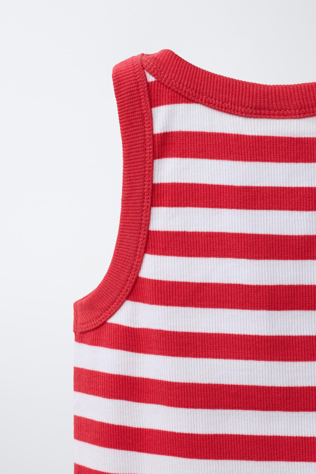VESTIDO RIB RAYAS / Rojo - Zara фото 4