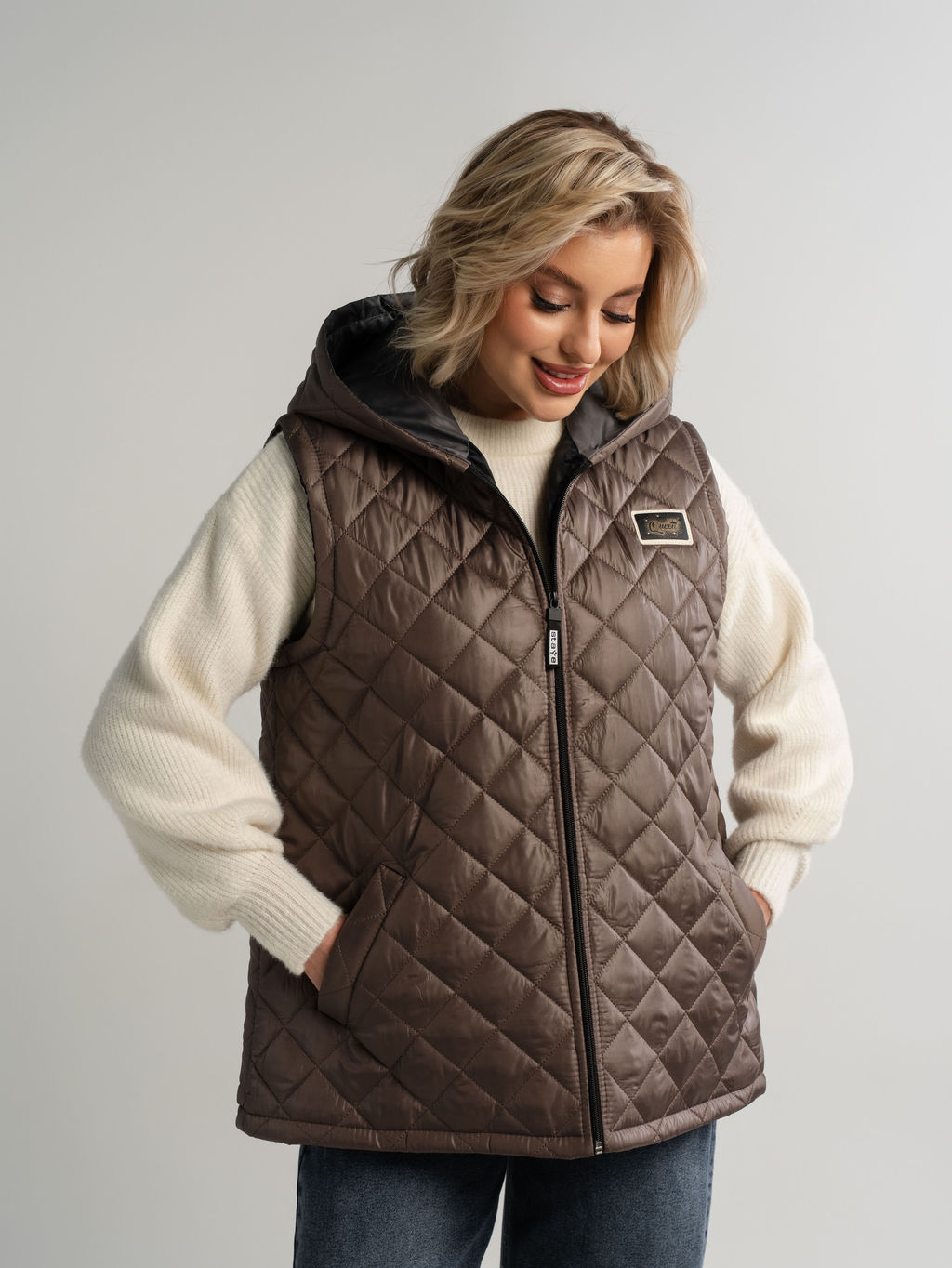 Жилет утепленный Дориана (кофе) Б14632-18М - Lt collection фото 8