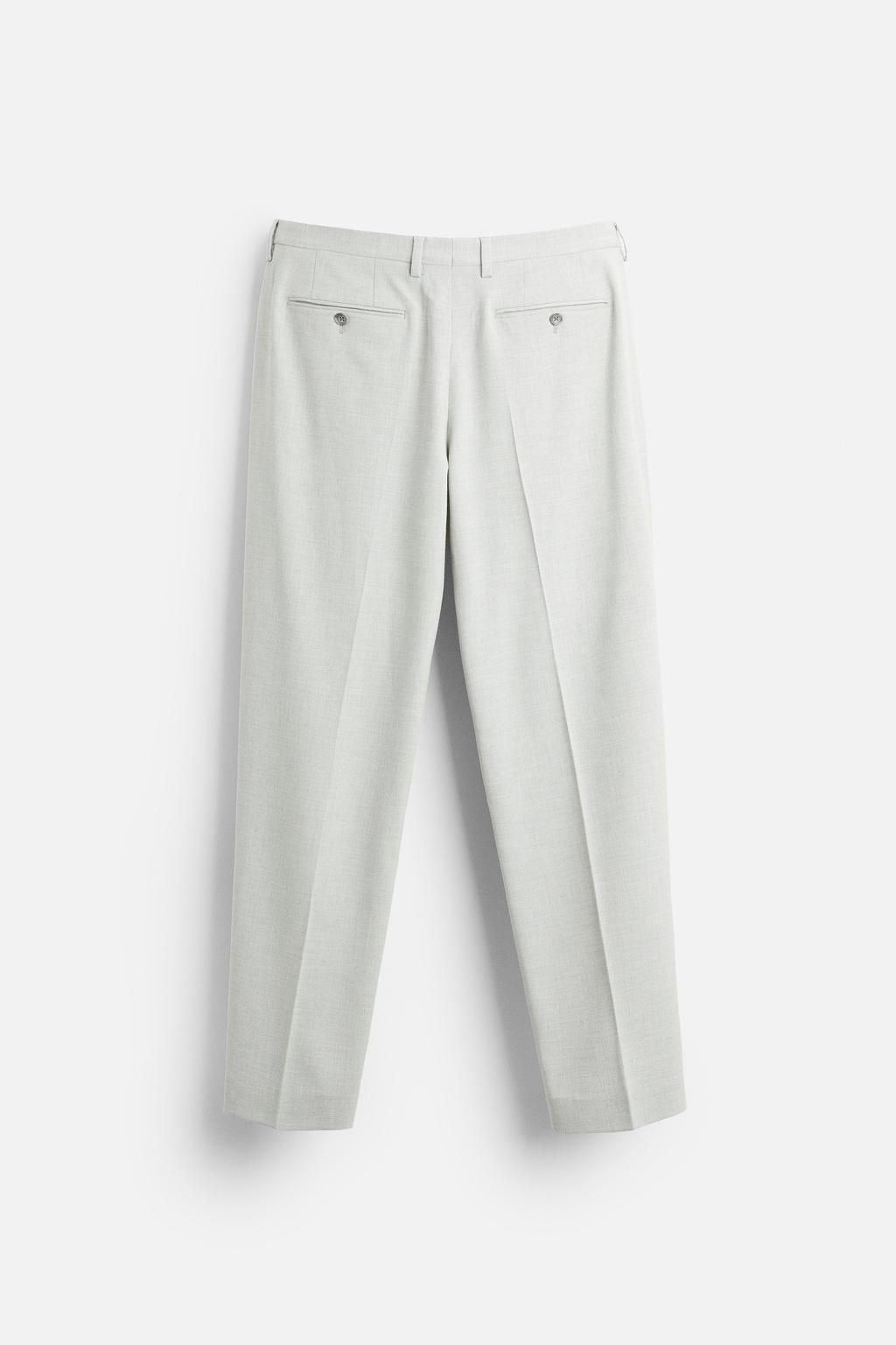 TEXTURED SUIT TROUSERS - Zara фото 6