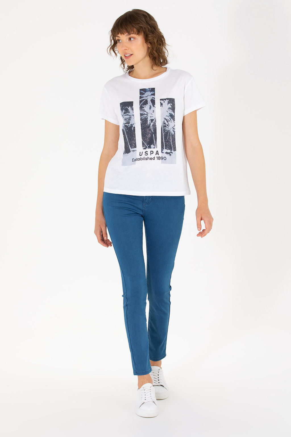 U. S. Polo Assn Женская белая футболка с круглым вырезом - U.s. polo assn фото 18