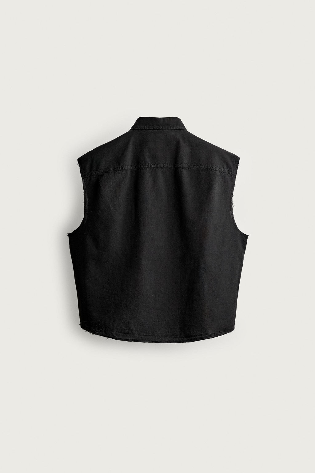 CAMISA TANK CROPPED FIT CUADROS / Negro - Zara фото 8