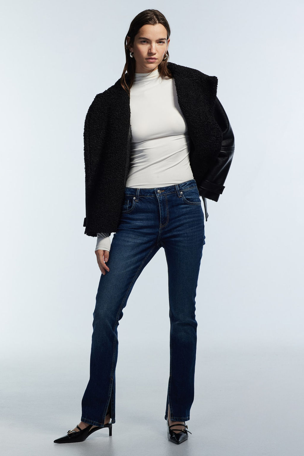 Slim Straight Regular Jeans - H&m фото 2