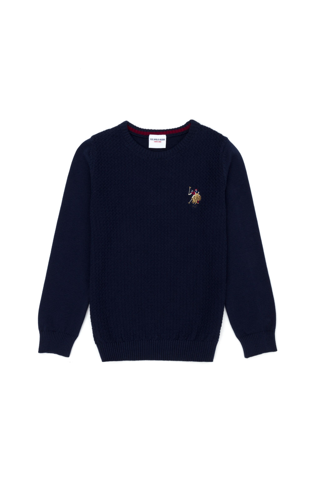 Свитер U.S. Polo Assn для мальчиков из хлопка темно-синий  фото 10
