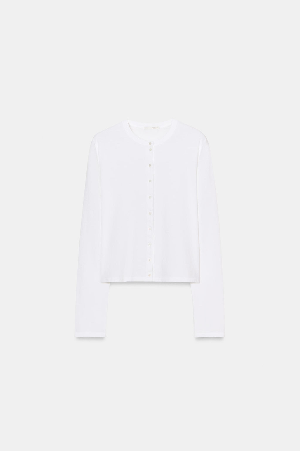 CAMISETA ALGOD?N 100% BOTONES / Blanco - Zara фото 5