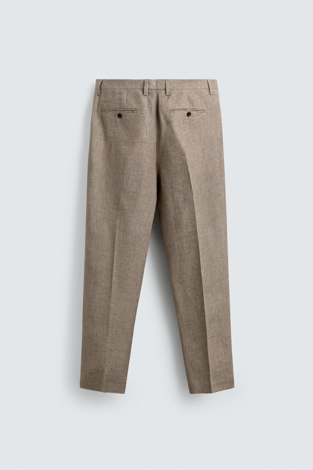 PANTAL?N REGULAR FIT 100% LINO / Blanco - Zara фото 8