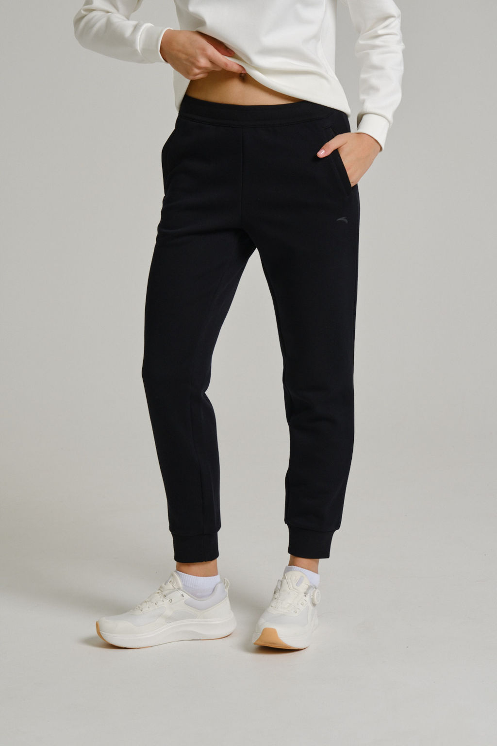 Брюки трикотажные удлиненные Черный