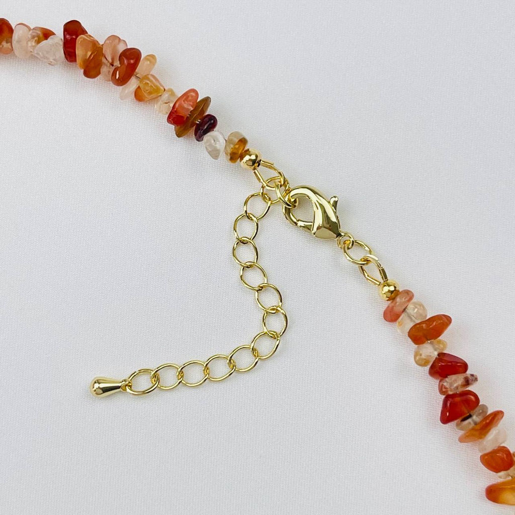 Колье из Сердолика и Обсидиана 45 см +