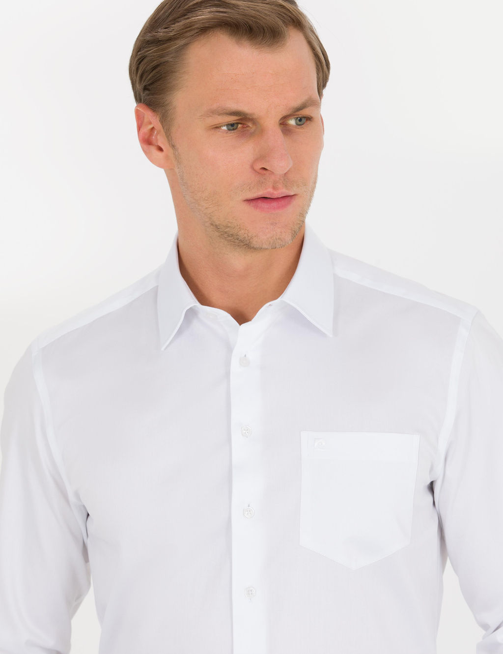 Beyaz Regular Fit Uzun Kollu Klasik G_mlek - Pierre cardin фото 2