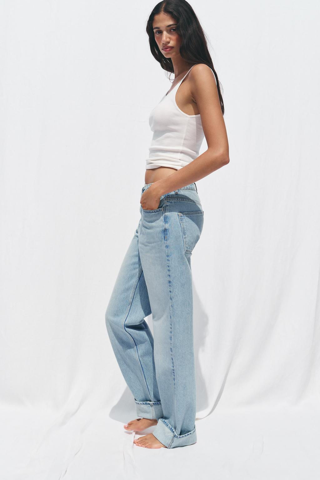 Z1975 STRAIGHT FULL LENGTH HIGH-WAIST WRAP WAIST JEANS - Zara фото 4
