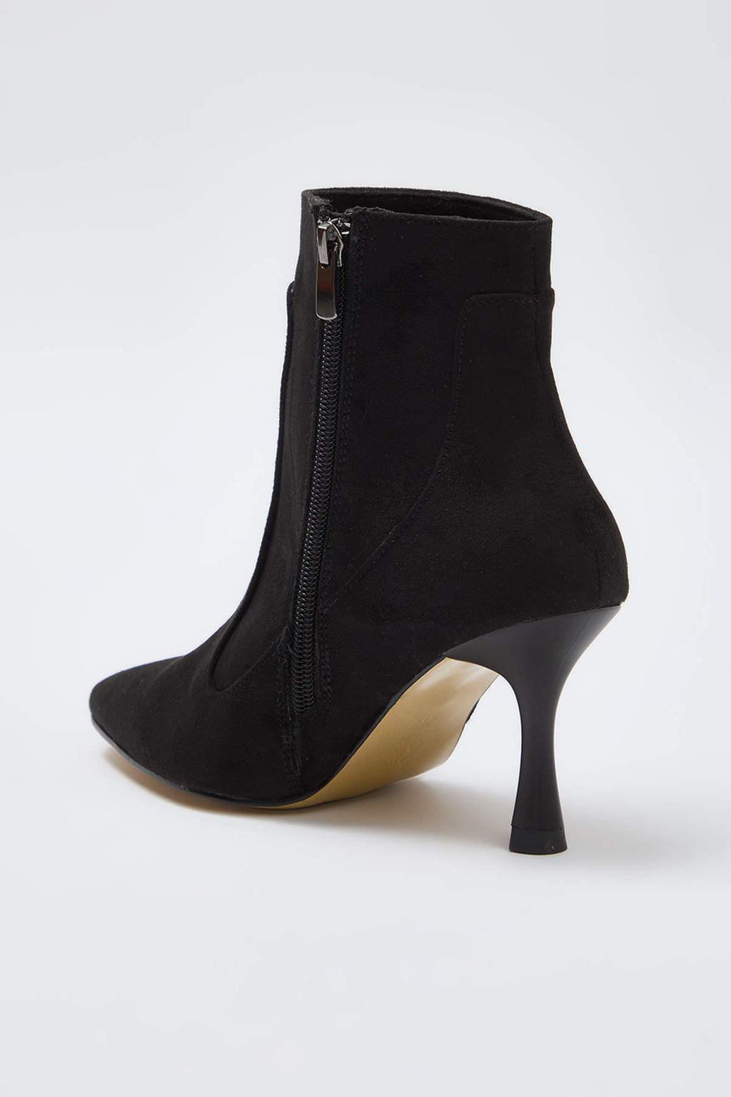 Siyah Suet Ince Topuklu Sivri Burun Kad?n Bot TAKAW26BO00081 - Trendyolmilla фото 4