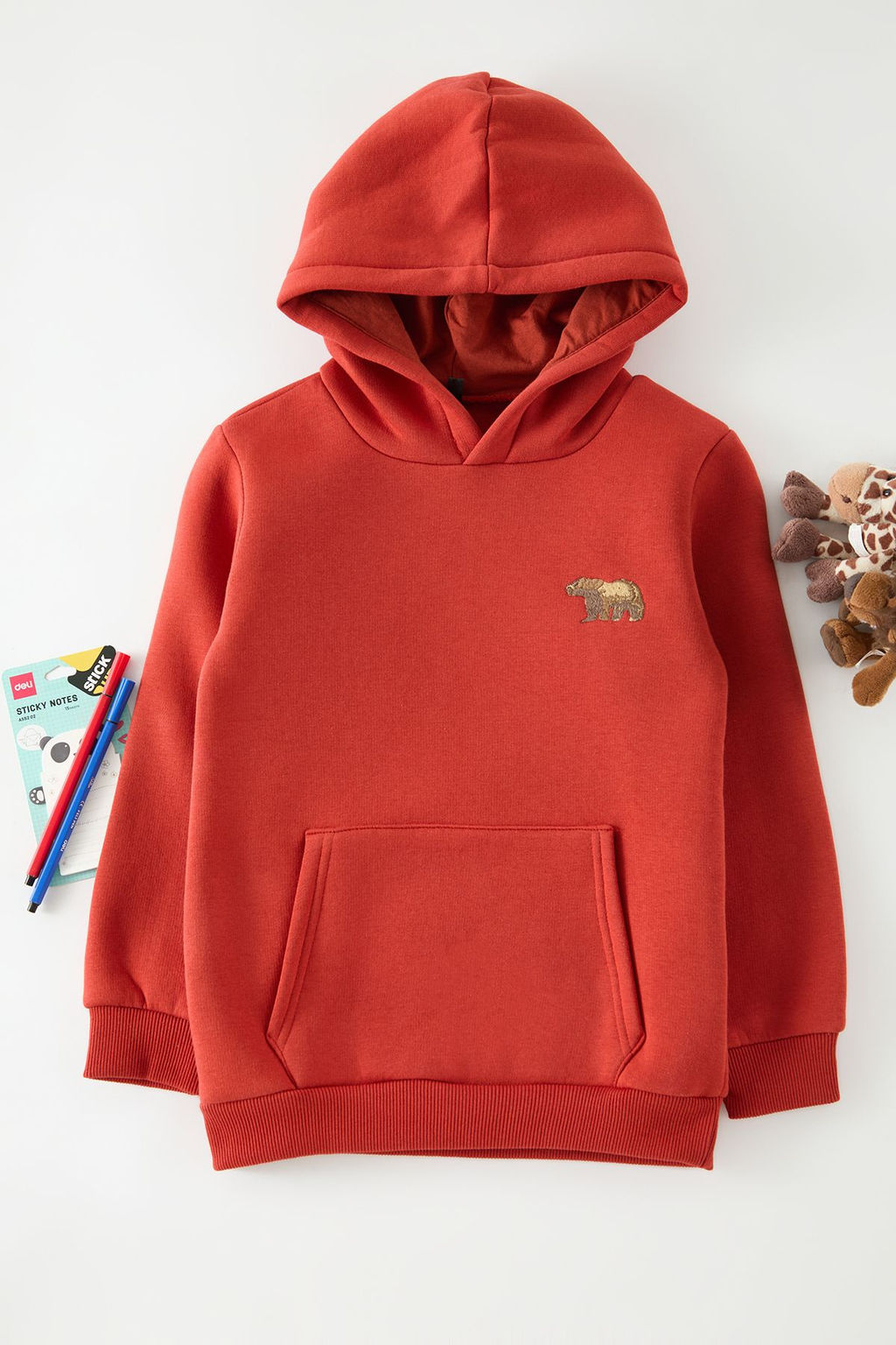 Kiremit Erkek Cocuk Bask?l? Orme Mini Me Sweatshirt TKDAW25SW00122