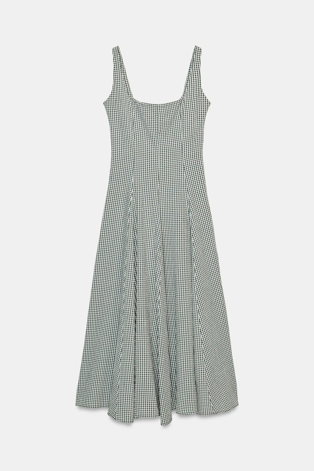 GINGHAM CHECK MIDI DRESS - Zara фото 14
