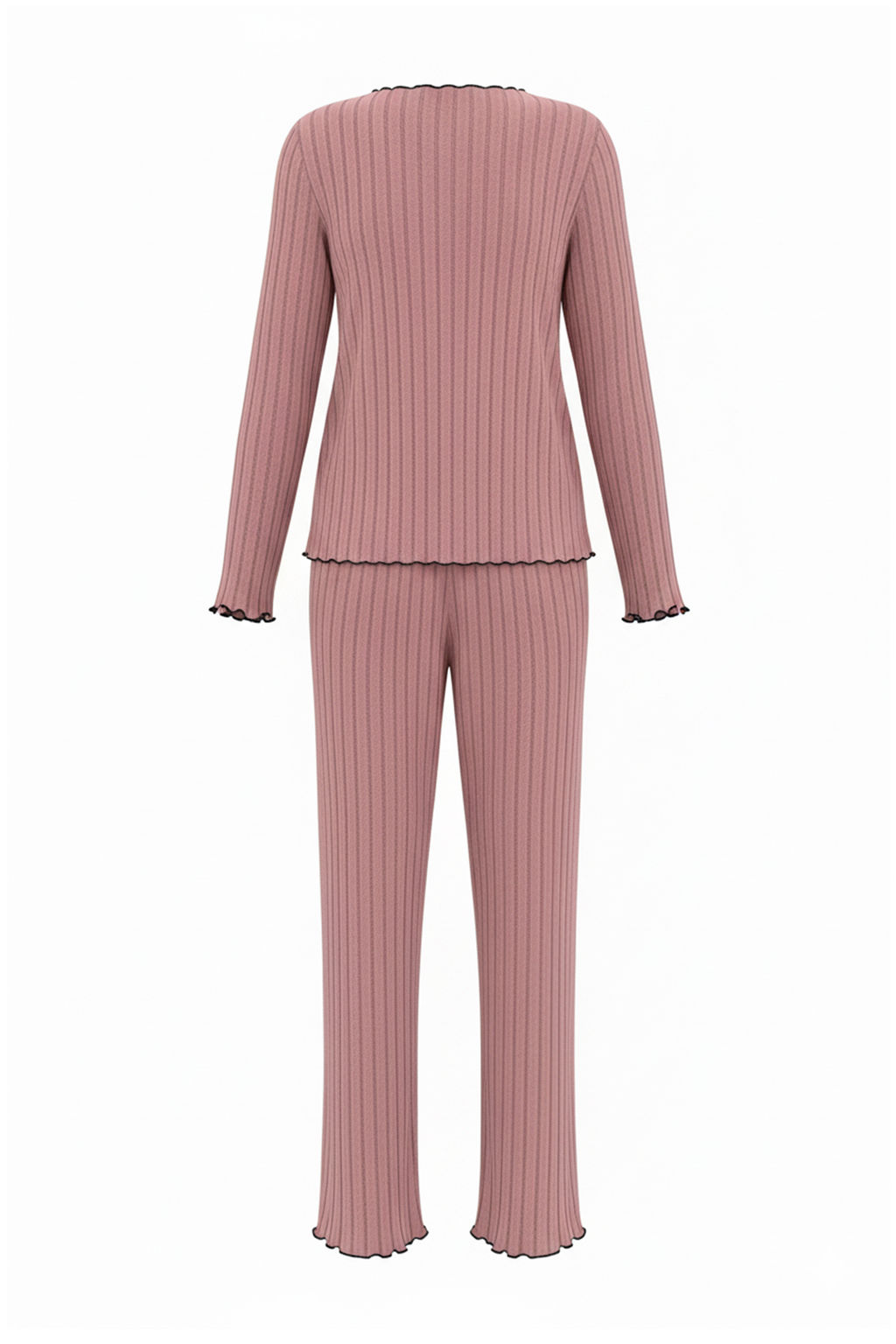 Gul Kurusu Baby Overlok Detayl? Fitilli Orme Pijama Tak?m? THMAW26PT00214 - Trendyolmilla фото 3