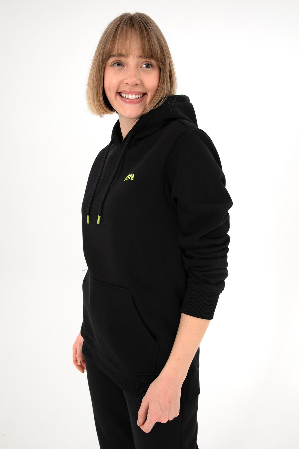 Erkek Kap__onlu Siyah Basic _ardonlu Sweatshirt