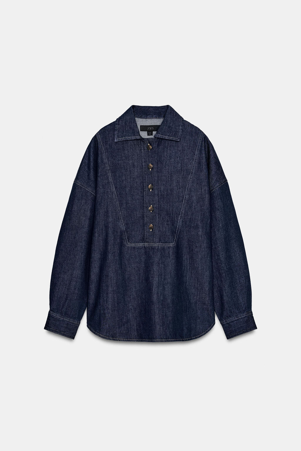 CAMISA DENIM ZW COLLECTION / Azul - Zara фото 3