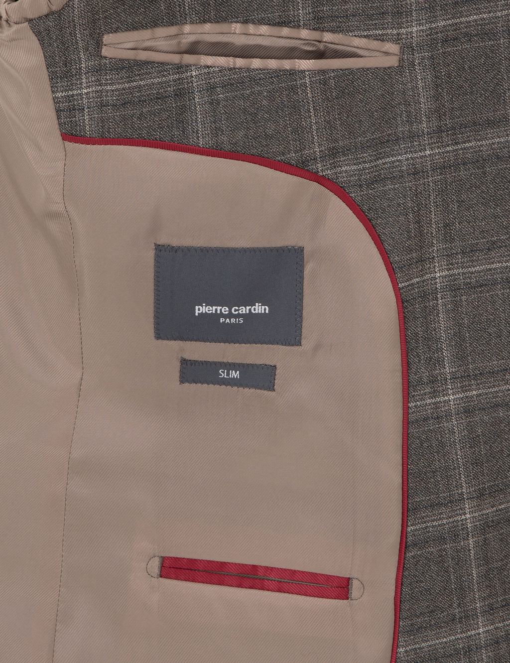 Kahverengi Slim Fit Ekose Y_nl_ Tak_m Elbise