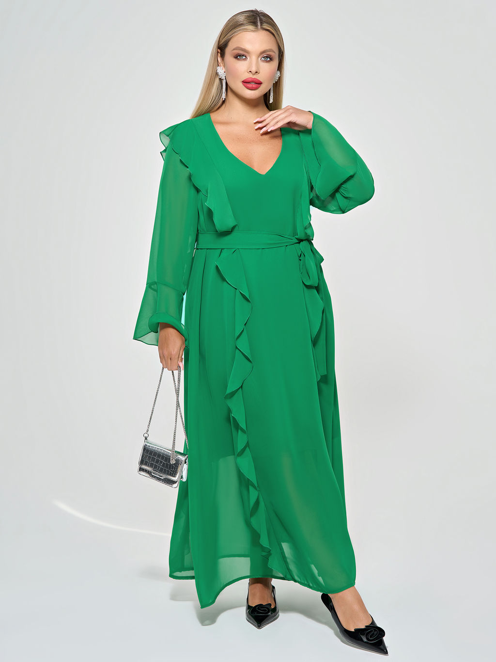 Платье 0372-1 бирюзовый - Dora фото 28