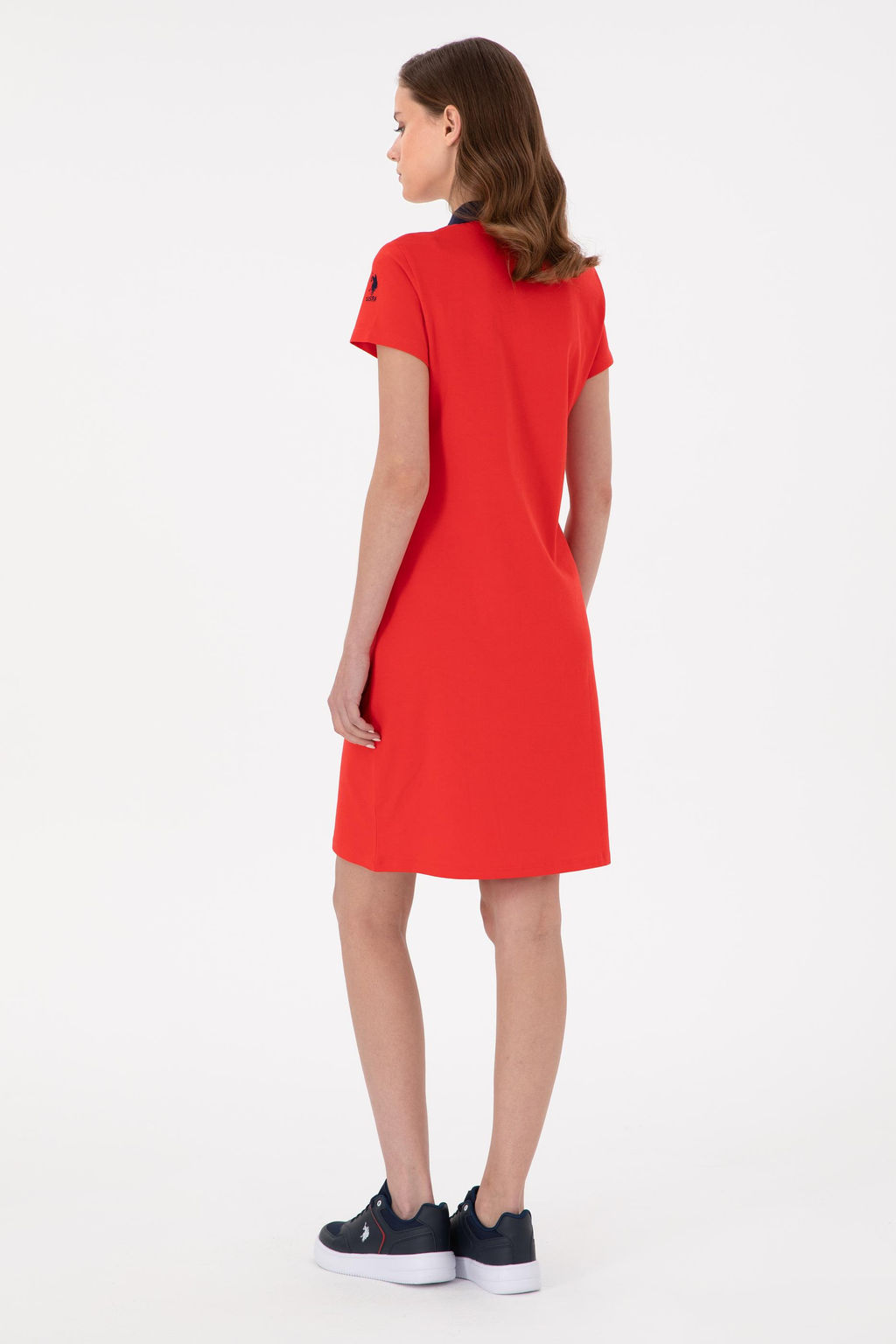 Женское красное трикотажное платье Неожиданная скидка в корзине - U.s. polo assn фото 4