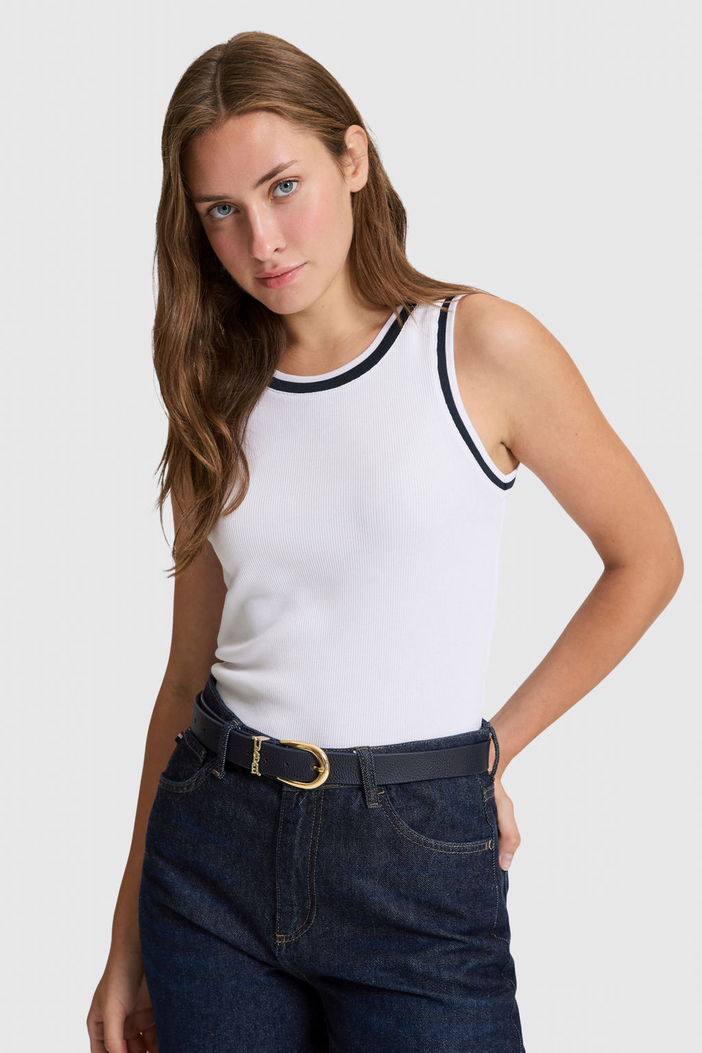 Kad_n Beyaz Bisiklet Yaka Ti__rt - U.s. polo assn фото 3