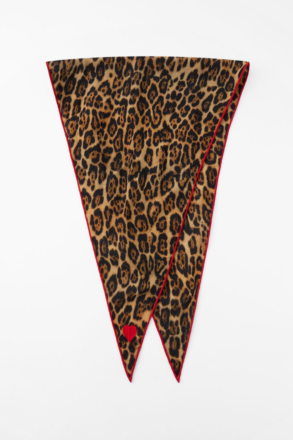 ANIMAL PRINT EMBROIDERED BANDANA - Zara фото 4