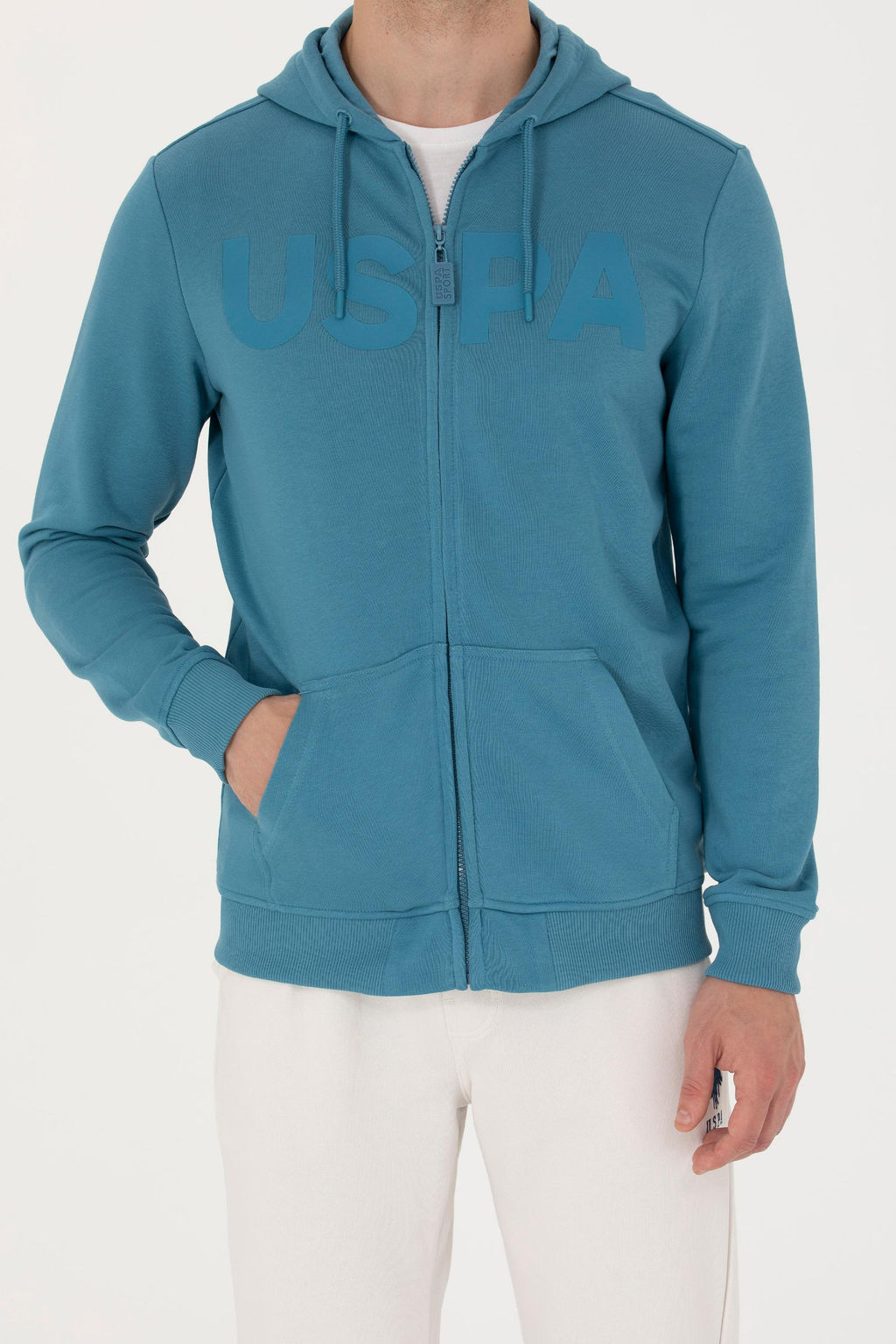 U. S. Polo Assn Мужской вязаный кардиган с капюшоном Petrol - U.s. polo assn фото 20