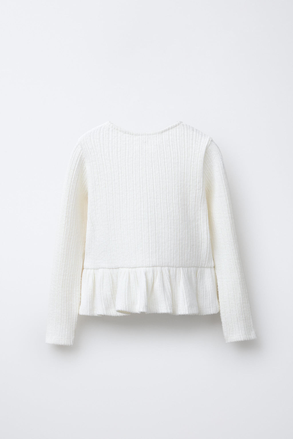 RIBBED SOFT-TOUCH T-SHIRT WITH BOWS - Zara фото 2